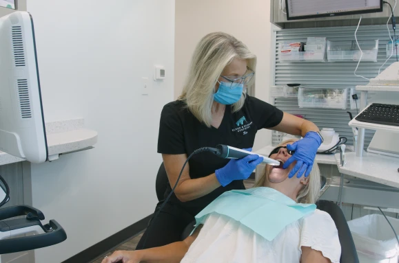 A patient being worked on